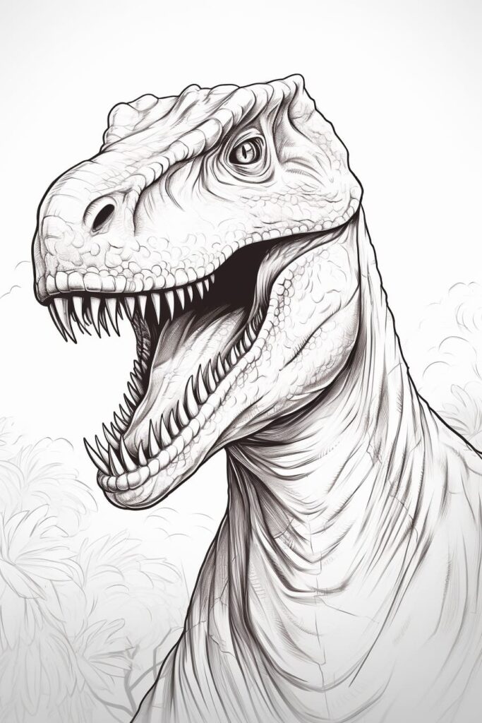 sketch of a dinosaur