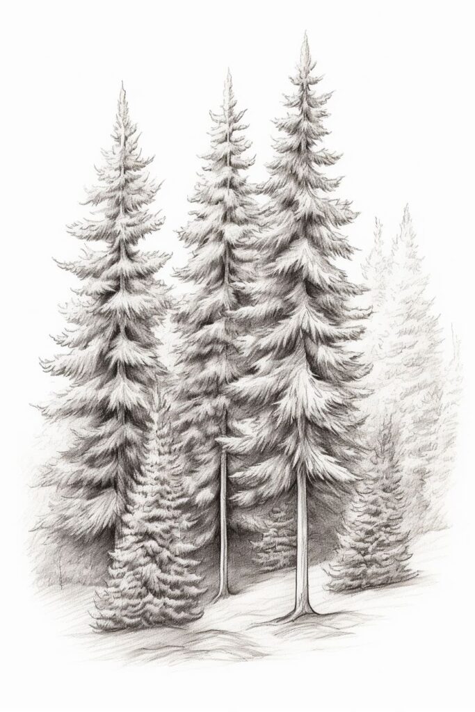 forest drawing