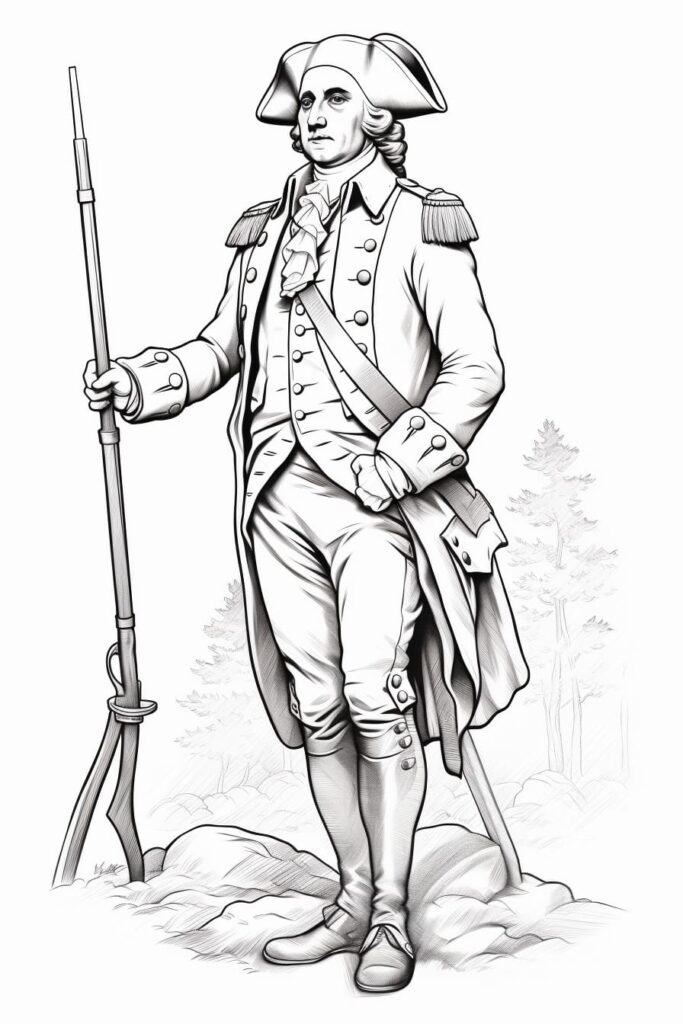 George Washington on the battlefield