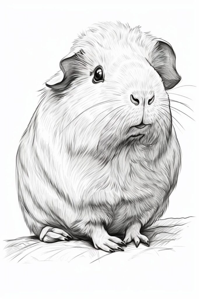 sketch of a guinea pig