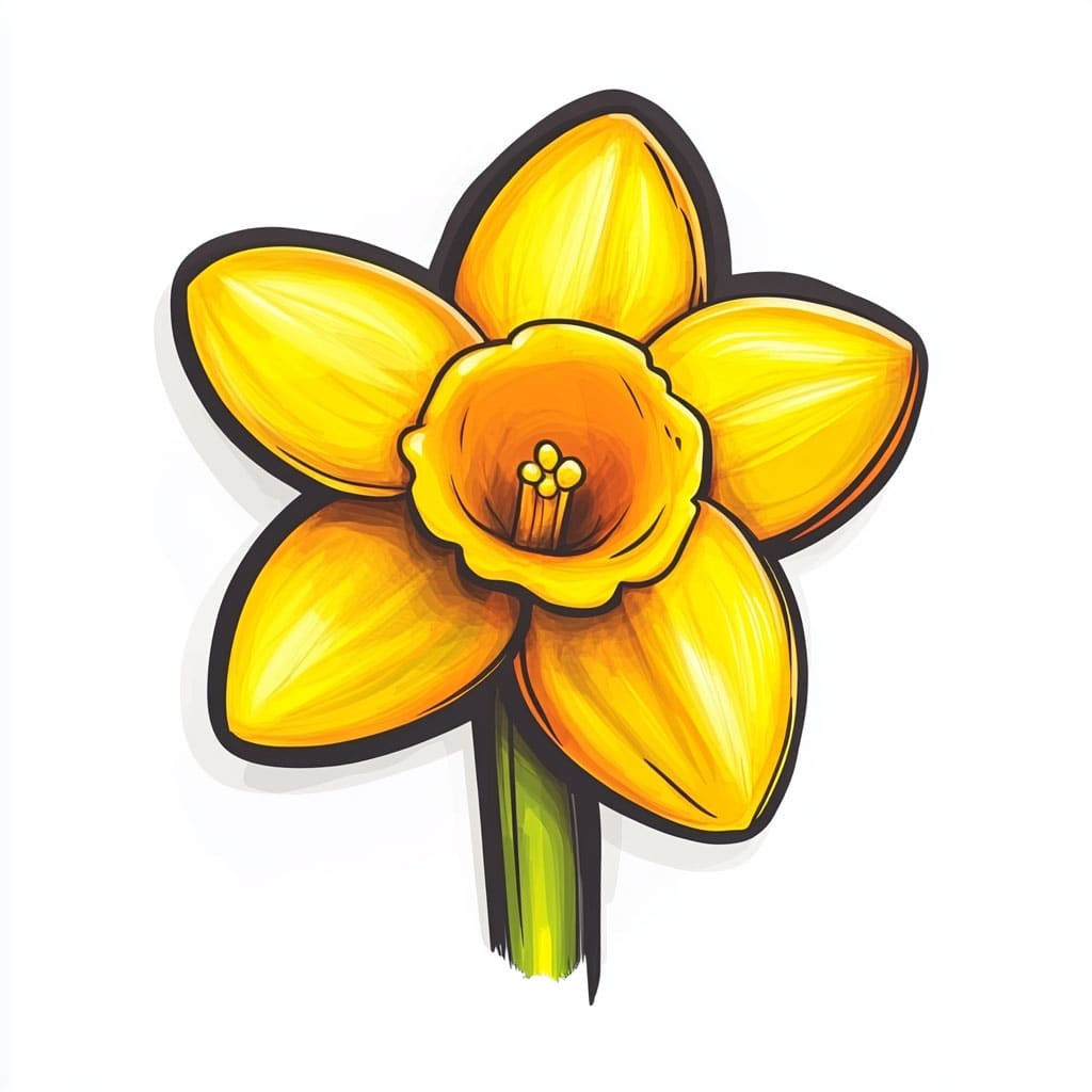 daffodil flower logo