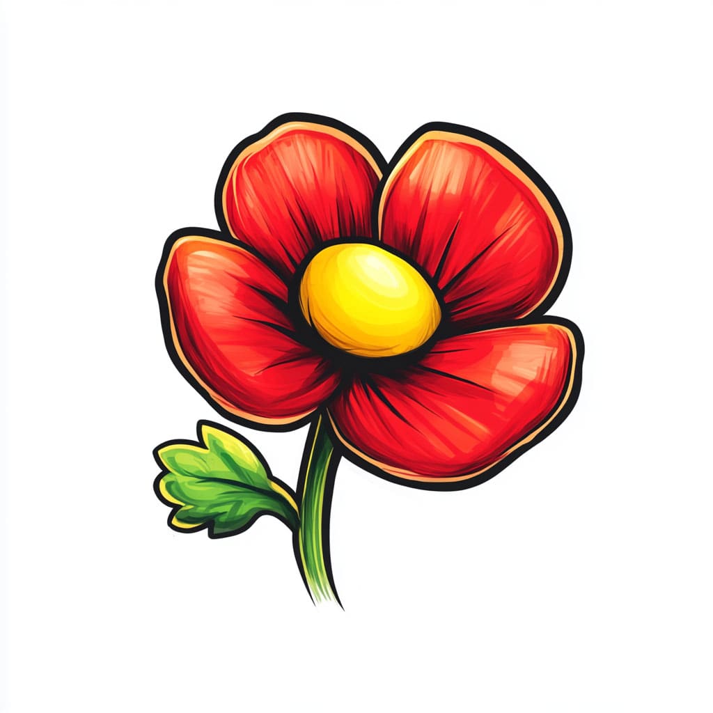 poppy flower logo