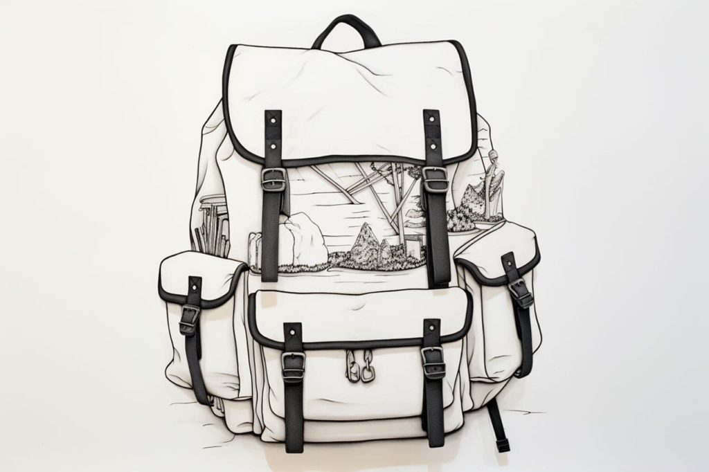 backpack drawing