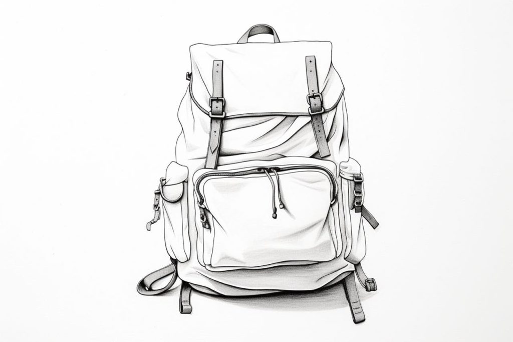 sketch of backpack