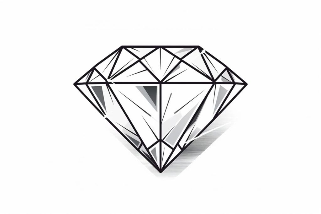 drawing of a diamond