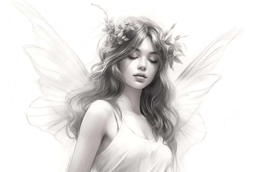 drawing of a fairy
