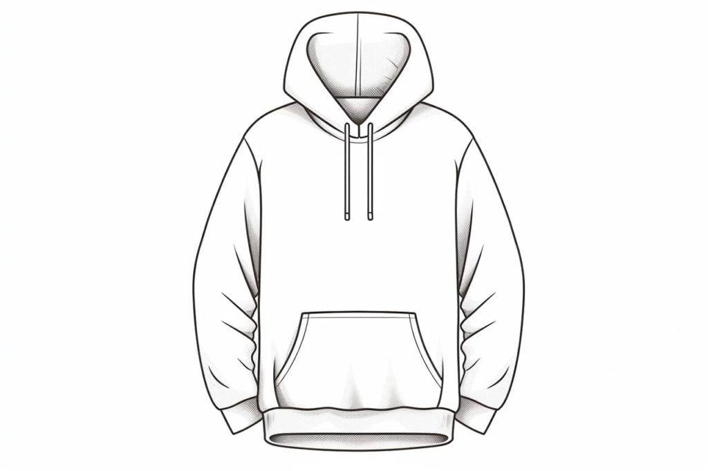 sketch of a hoodie