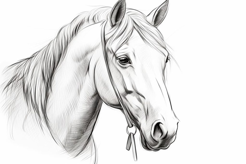drawing of a horse