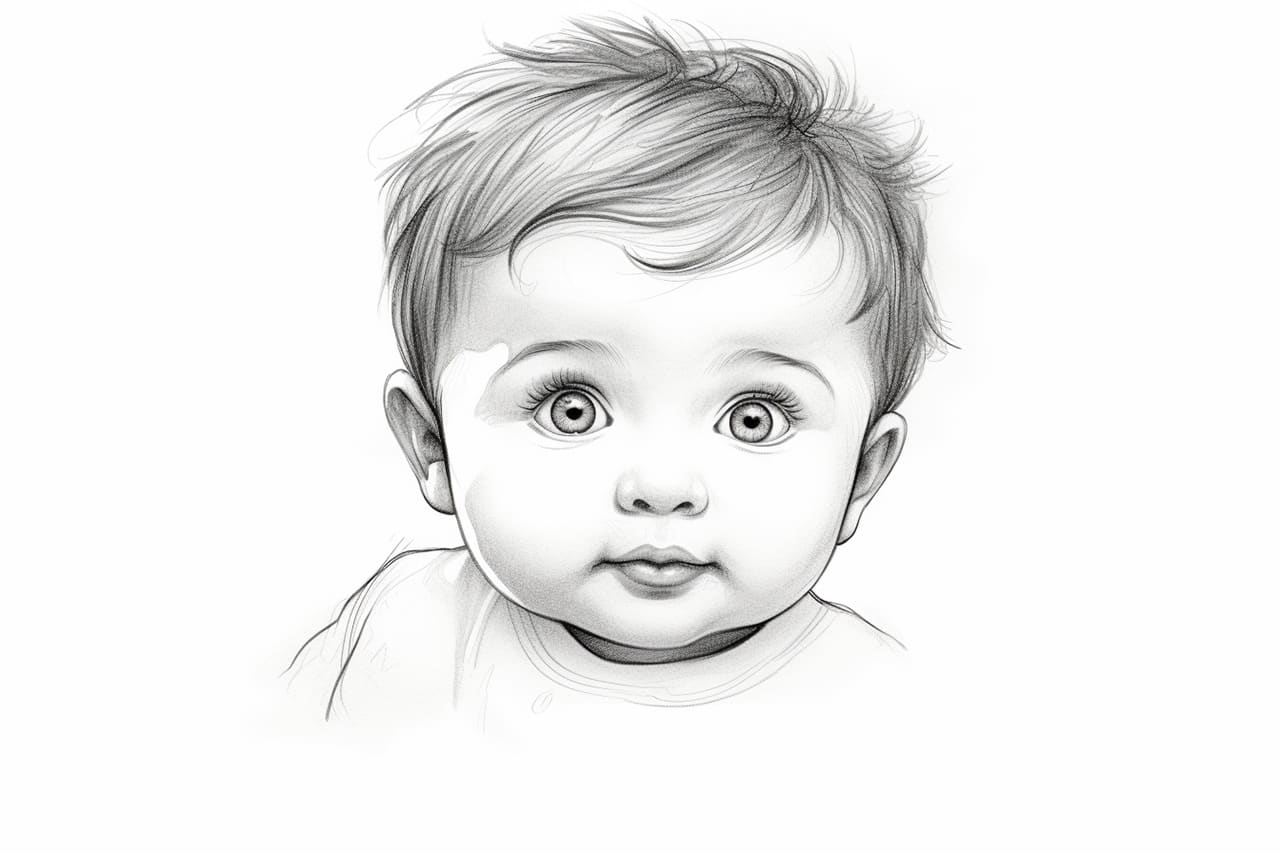 How to draw a baby