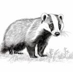 how to draw a badger