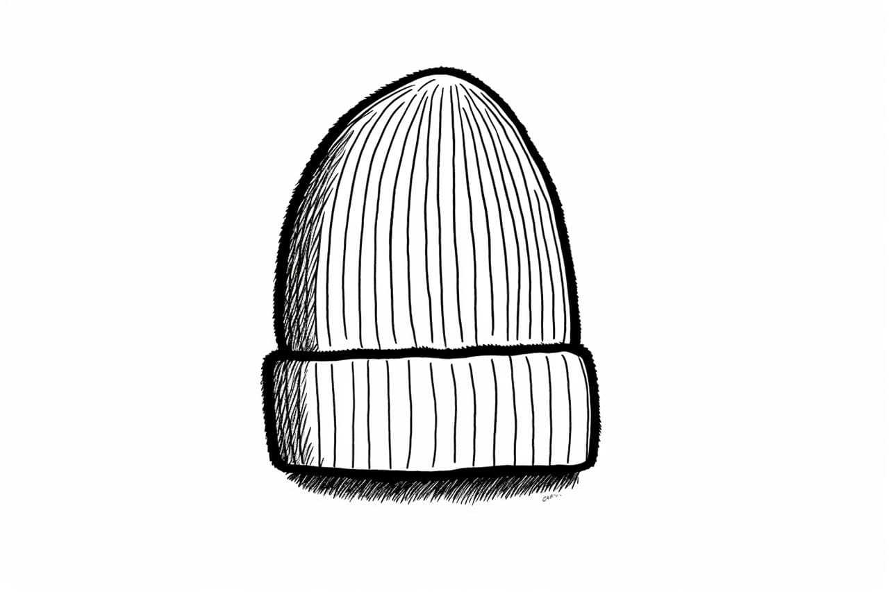How to draw a beanie