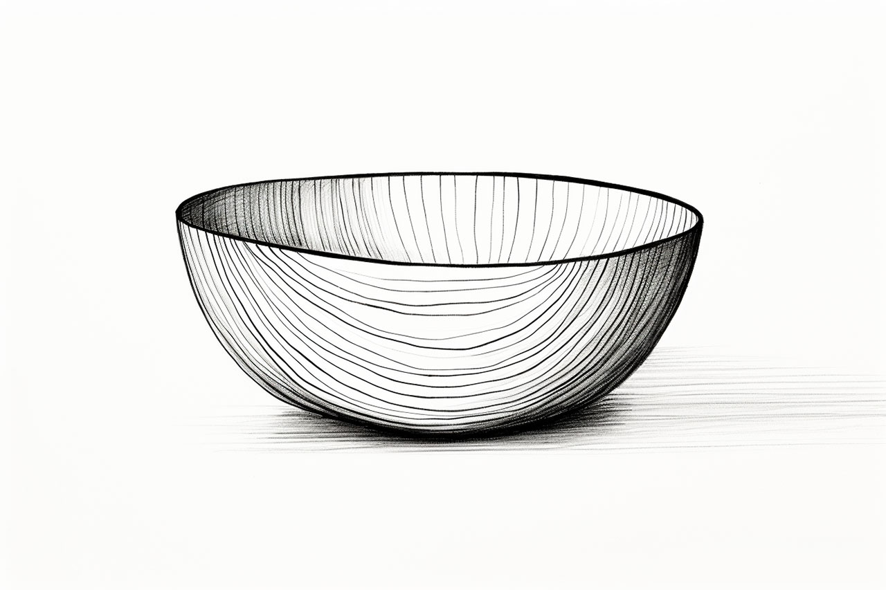 How to draw a bowl