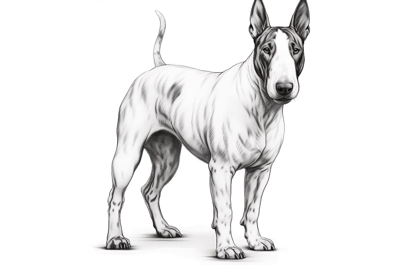 How to draw a bull terrier