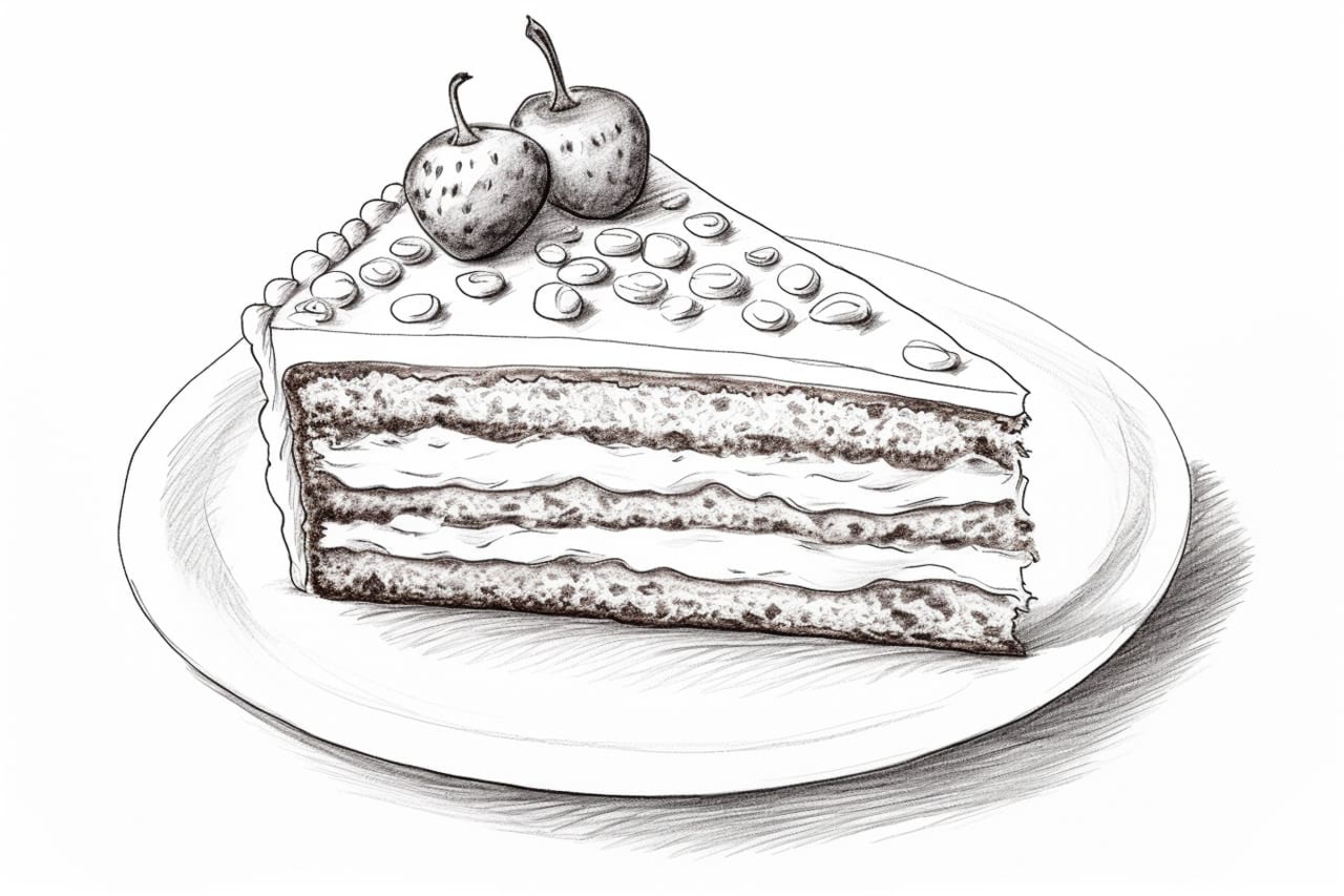 how to draw a cake