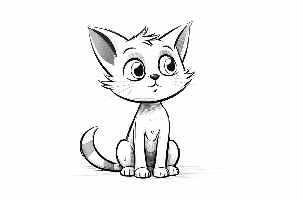 How to draw a cartoon cat