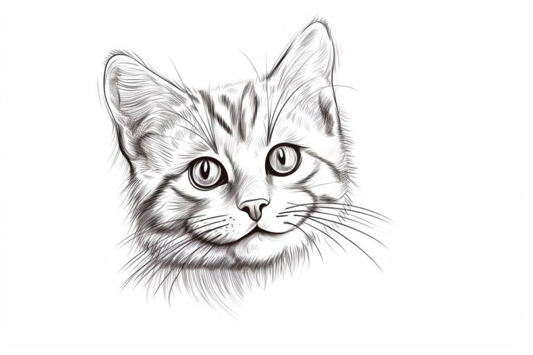 How to draw a cat face