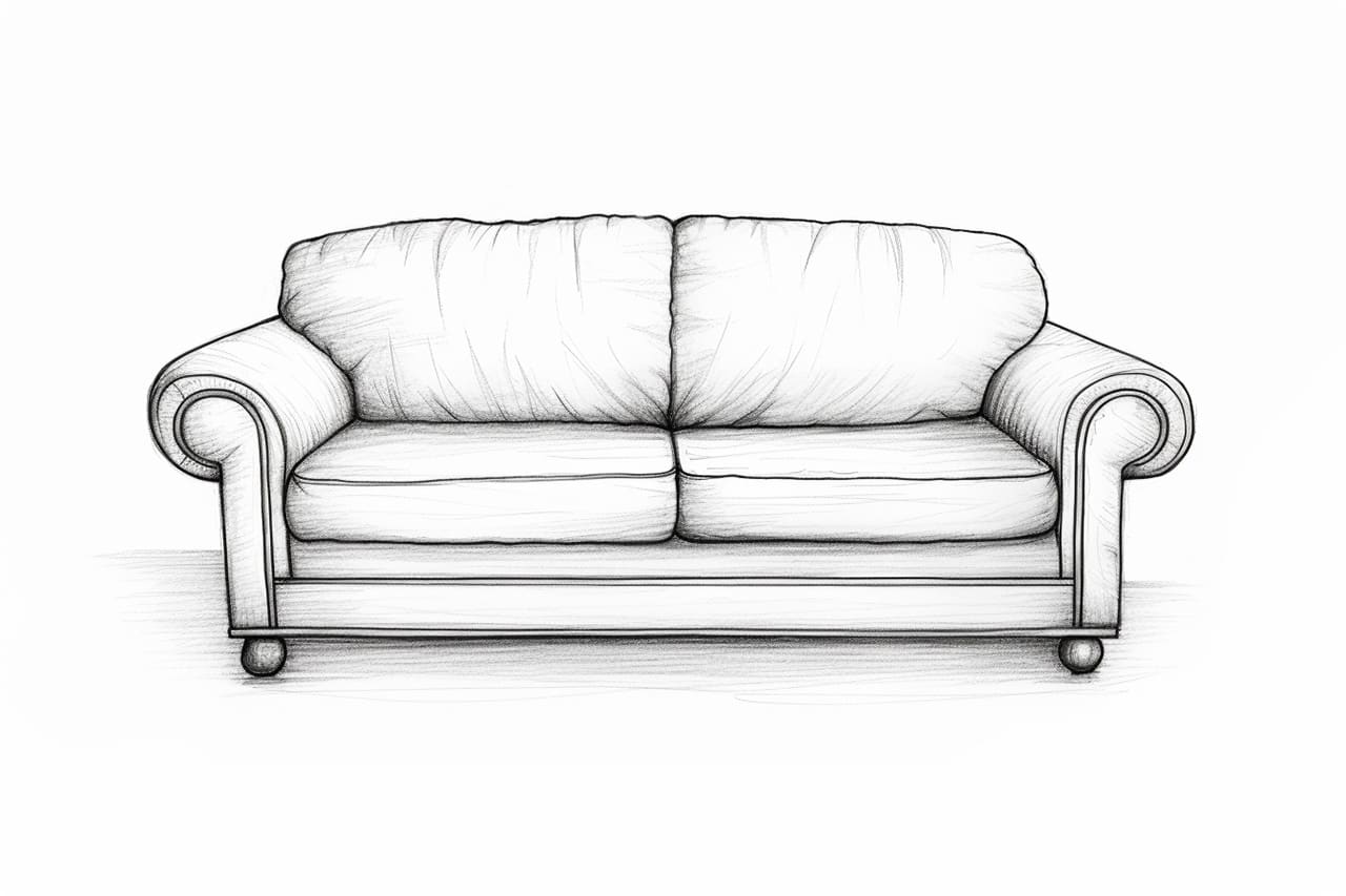 How to draw a couch