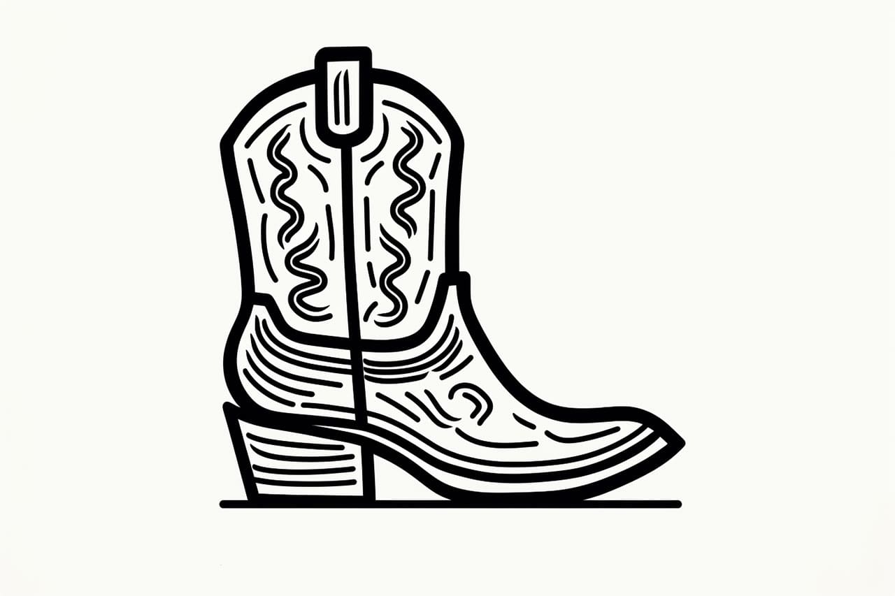 How to draw Cowboy boots