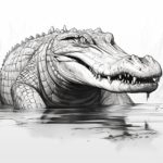 How to draw a crocodile