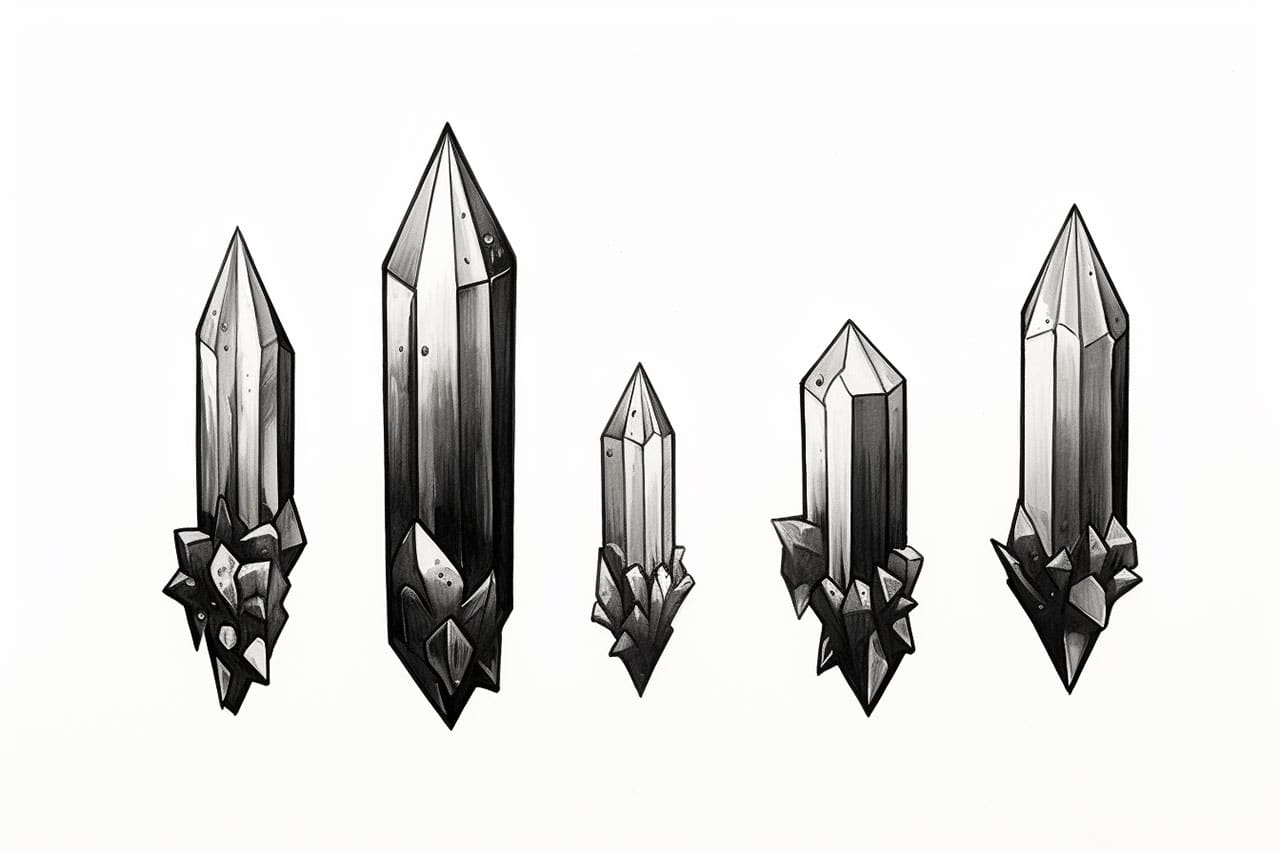 How to draw crystals