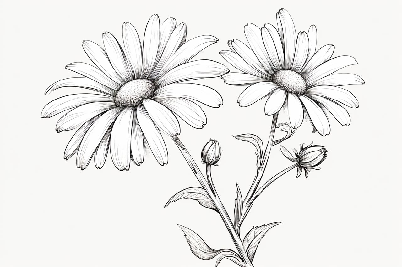 How to draw a daisy