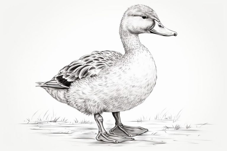 how to draw a duck