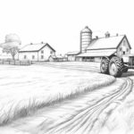 How to draw a farm