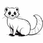 how to draw a ferret