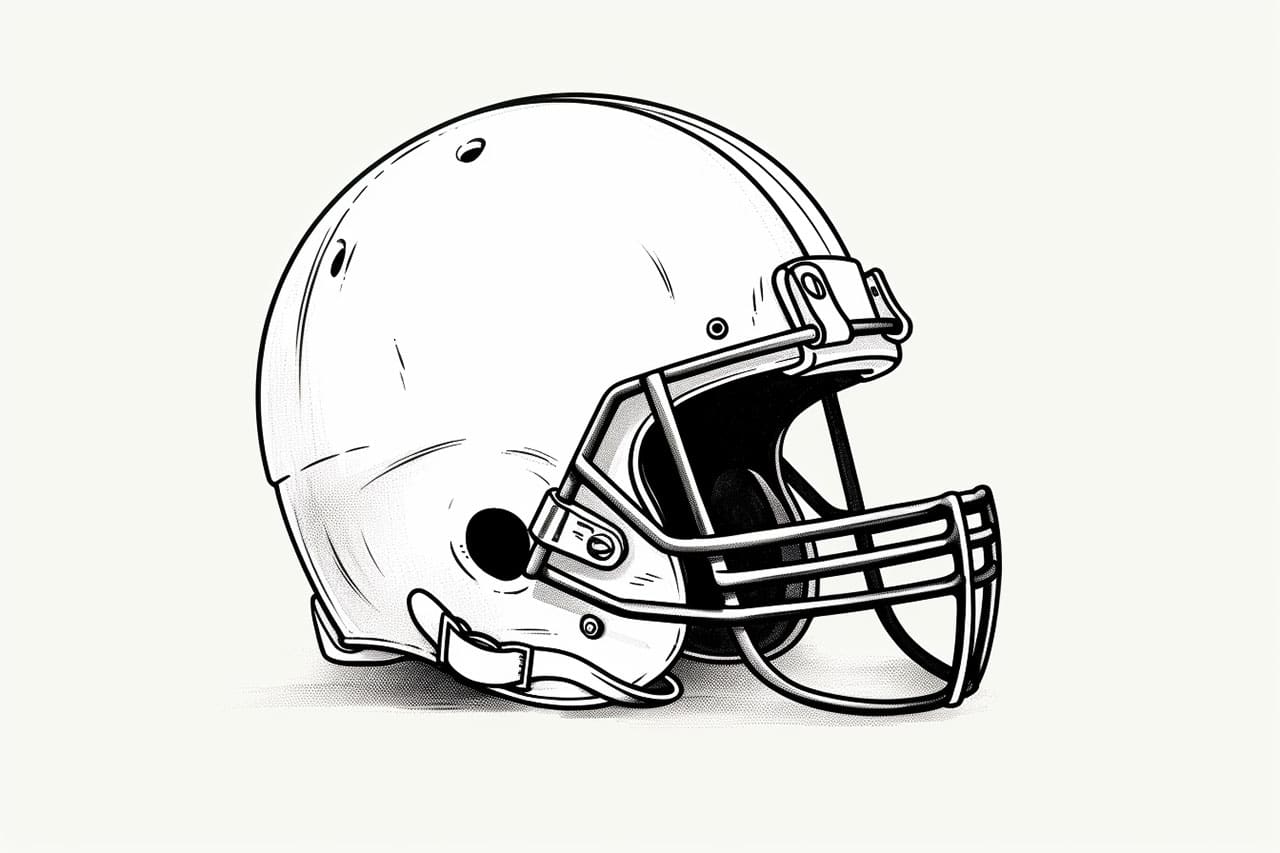 How to Draw a Football Helmet
