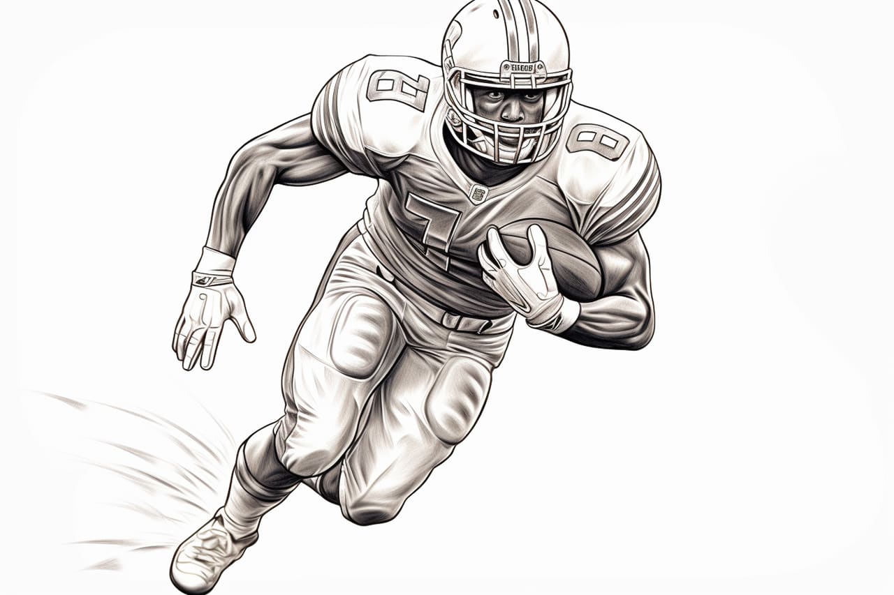 How to draw a Football Player