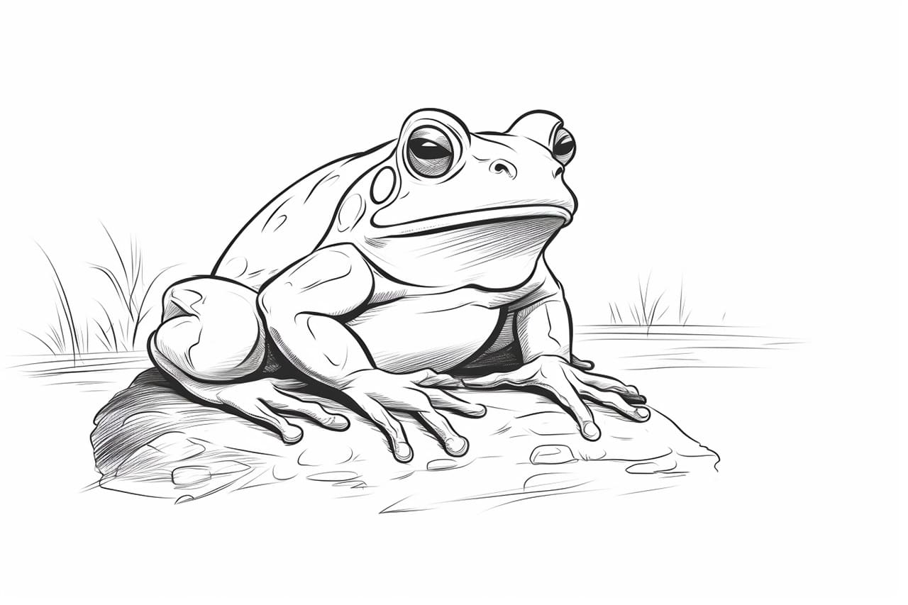 How to draw a frog