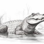 How to draw a Gharial