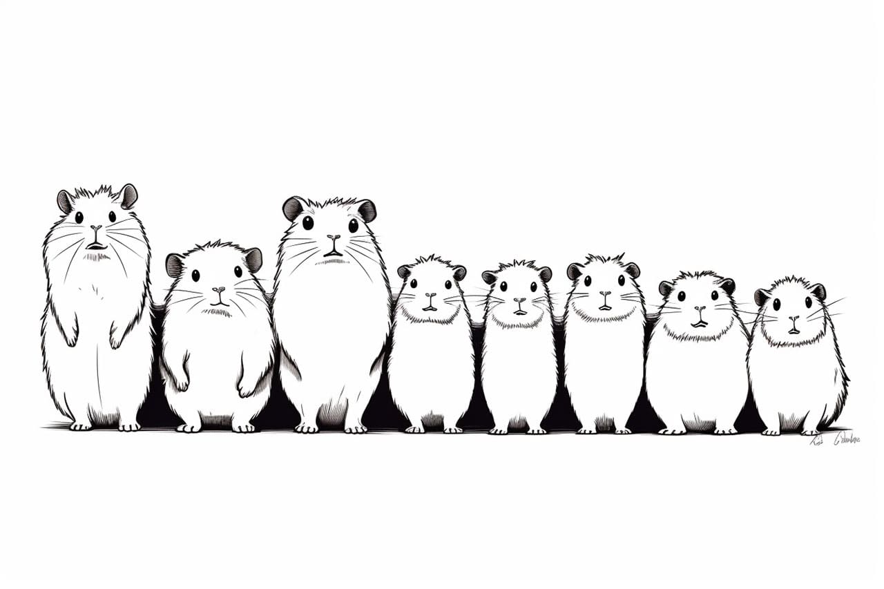 How to draw Guinea Pigs