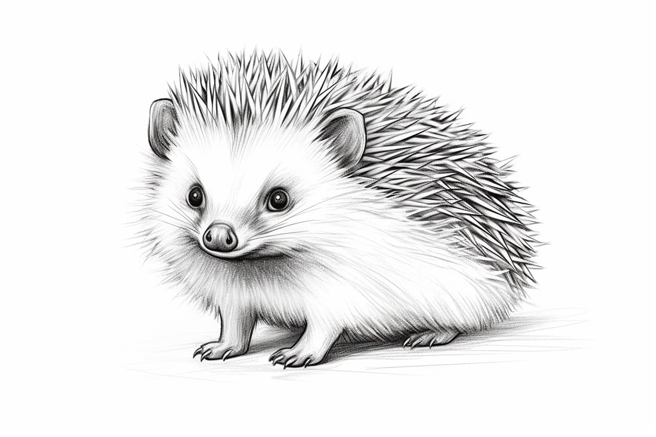 How to Draw a Hedgehog - Yonderoo