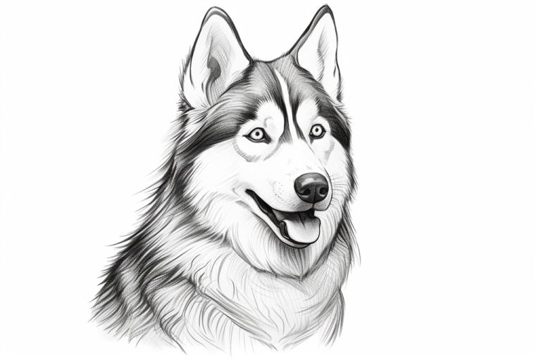 How to draw a Husky