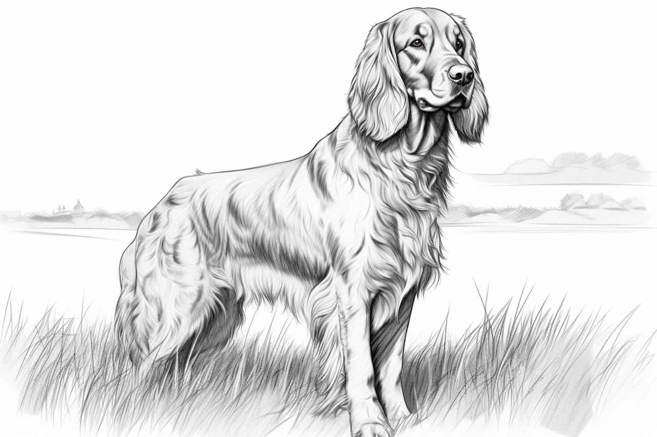How to Draw an Irish Setter