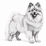 How to draw a Keeshond