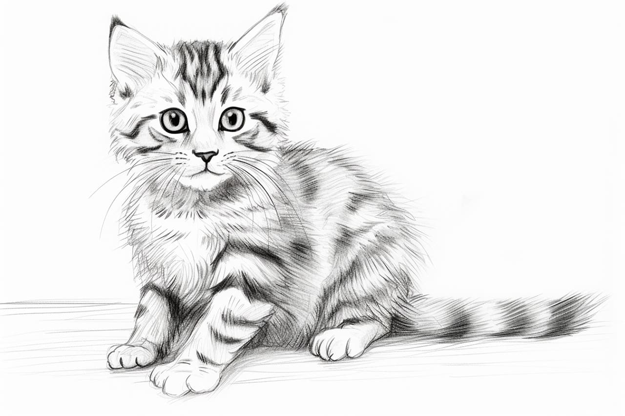 How to draw a kitten