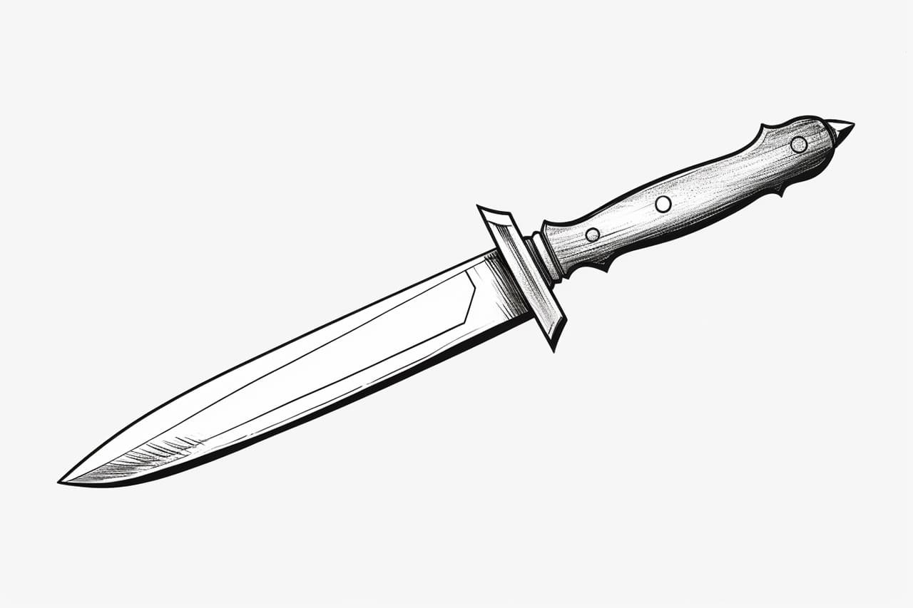 How to draw a knife