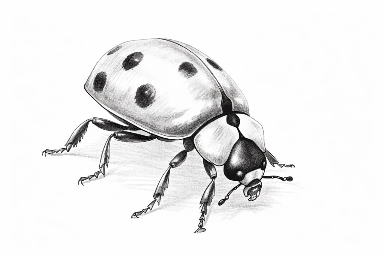 How to draw a ladybug