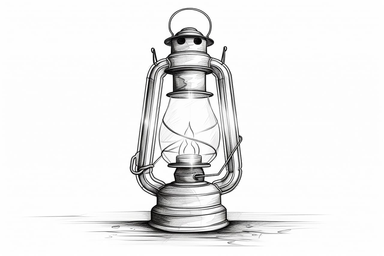How to draw a lantern
