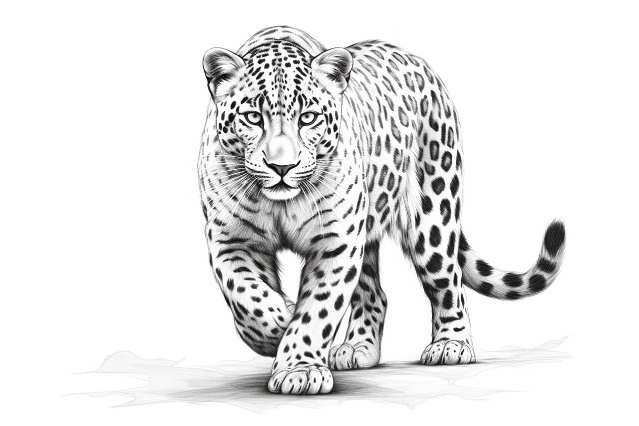 How to draw a leopard