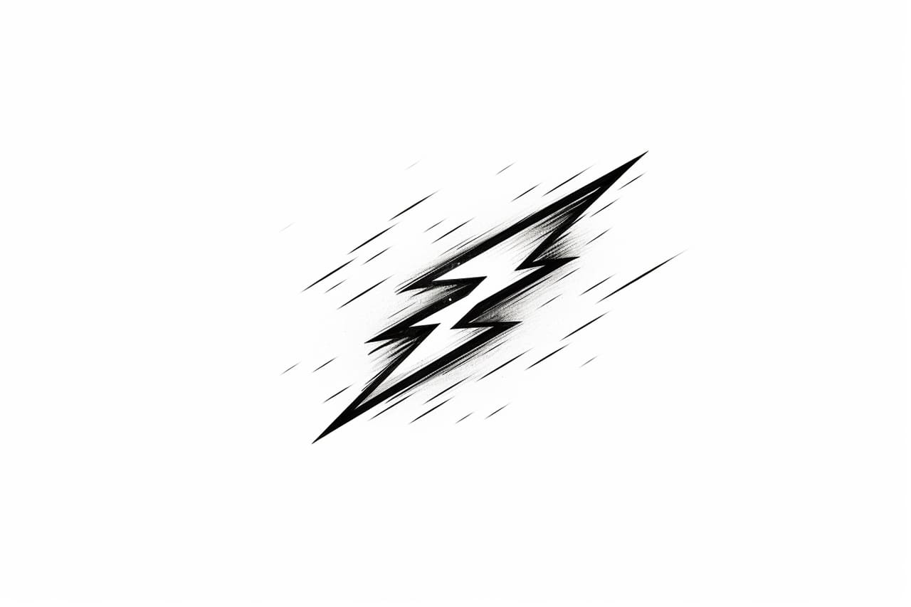 How to draw a lightning bolt