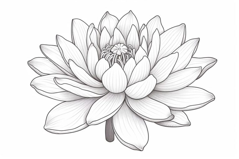 How to draw a lotus flower