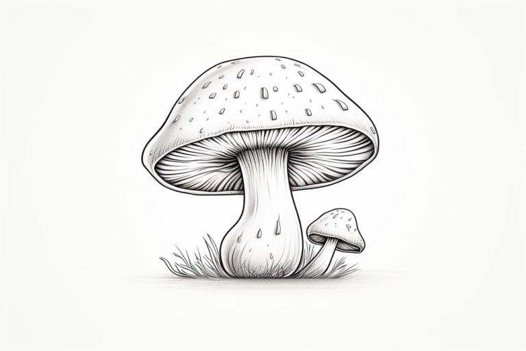 How to draw a mushroom