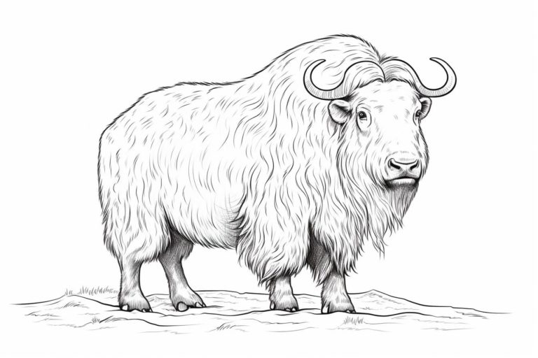 How to draw a Musk Ox