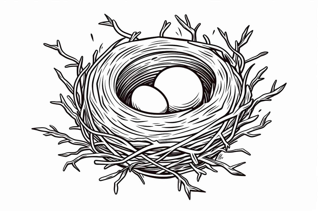 How to draw a nest
