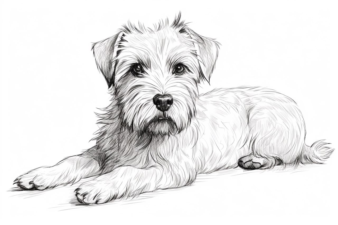 How to draw a Norfolk Terrier