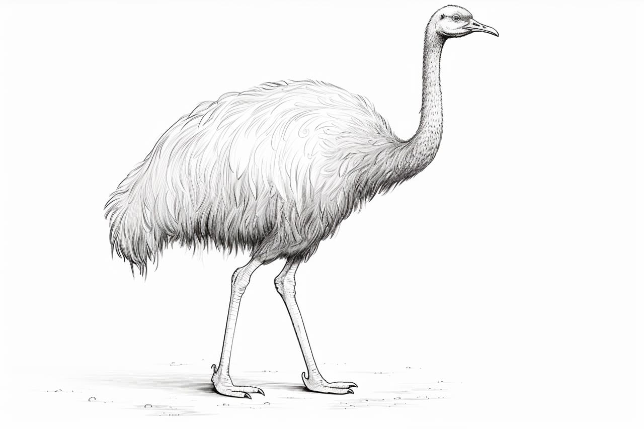 How to draw an ostrich