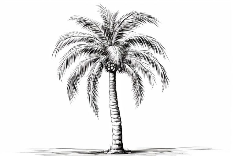 How to draw a palm tree